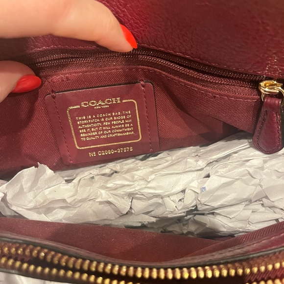 Coach Maroon Leather satchel bag - Picture 7 of 10